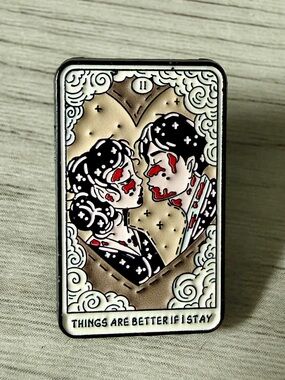 NEW My Chemical Romance 'Things are better if I stay' Helena Enamel Pin Badge
